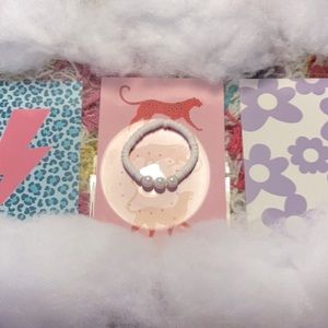 White clay bead bracelet